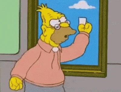 A GIF from "The Simpons" in which Grandpa Simpson yells at clouds.